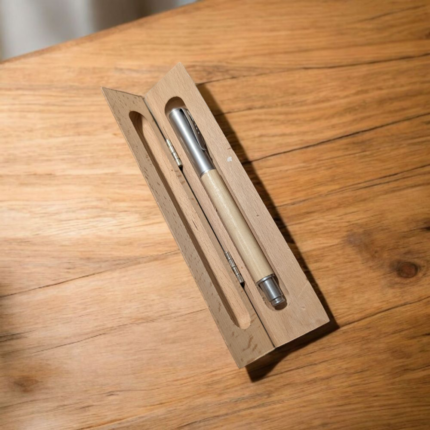 Wooden pen box with pen